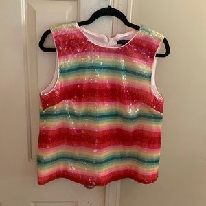 Sequined j crew tank